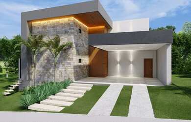 Imagem: A casa em condomínio possui 4 Dormitórios, 1 Banheiro, 4 Vagas