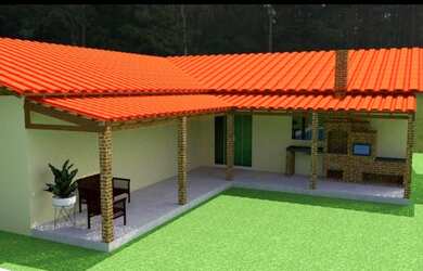 Imagem 4: Moradia em Atibaia Casa na planta com piscina e área gourmet