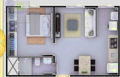 Imagem 3: Apartamento com 1 dormitório, 30 m² - venda por R$ 175.000,00 ou aluguel por R$ 1.032,41/m