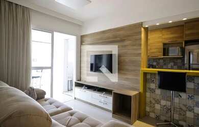 Imagem: O apartamento possui 1 Dormitório, 1 Banheiro, 2 Vagas na garagem