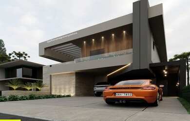 Imagem: A casa em condomínio possui 4 Dormitórios, 5 Banheiros, 4