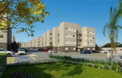 Imagem: O apartamento possui 1 Dormitório, 1 Banheiro, 1 Vaga na garagem