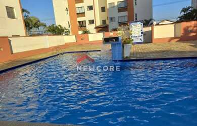 Imagem: O apartamento possui 1 Dormitório, 1 Banheiro, 1 Vaga na garagem