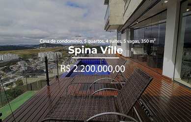 Imagem: A casa em condomínio possui 5 Dormitórios, 5 Banheiros, 5