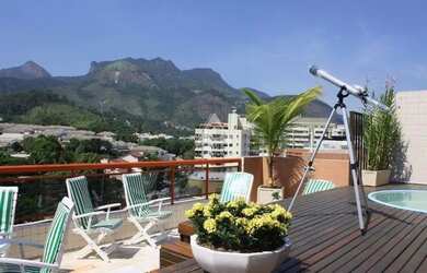 Imagem: O apartamento na cobertura possui 4 Dormitórios, 4 Banheiros