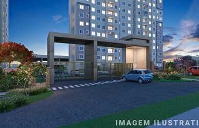 Imagem: O apartamento possui 2 Dormitórios, 1 Banheiro, 1 Vaga na garagem