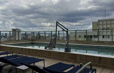 Imagem: O studio possui 1 Dormitório, 1 Banheiro, 23m² de Área e