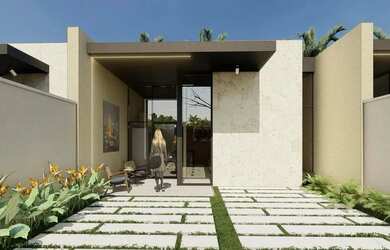 Imagem: A casa possui 3 Dormitórios, 3 Banheiros, 2 Vagas na garagem