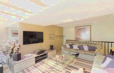 Imagem: O apartamento na cobertura possui 4 Dormitórios, 5 Banheiros