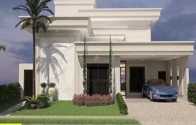 Imagem: A casa em condomínio possui 4 Dormitórios, 5 Banheiros, 4