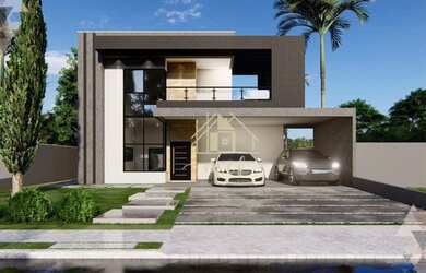 Imagem: A casa em condomínio possui 4 Dormitórios, 5 Banheiros, 4