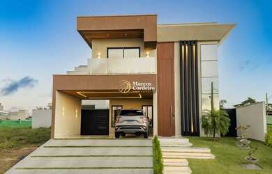 Imagem: A casa em condomínio possui 4 Dormitórios, 3 Banheiros, 4