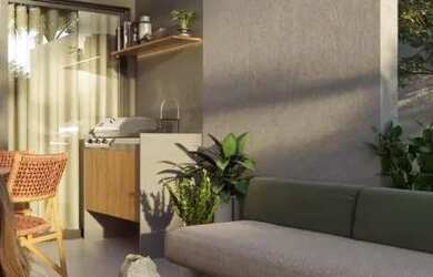 Imagem: O apartamento possui 2 Dormitórios, 1 Banheiro, 1 Vaga na garagem