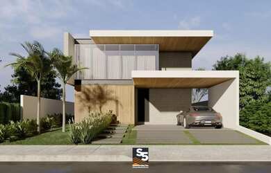 Imagem: A casa em condomínio possui 4 Dormitórios, 4 Banheiros, 2