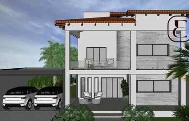 Imagem: A casa possui 5 Dormitórios, 5 Banheiros, 2 Vagas na garagem