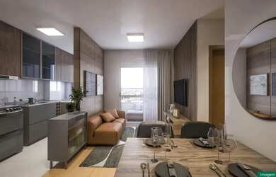 Imagem: O apartamento possui 2 Dormitórios, 1 Banheiro, 1 Vaga na garagem