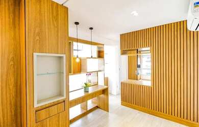 Imagem: O apartamento na cobertura possui 1 Dormitório, 2 Banheiros