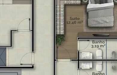 Imagem 2: Apartamento 2 Dormitórios para venda em Palhoça - SC