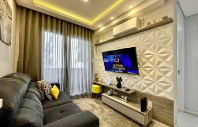 Imagem: O apartamento possui 2 Dormitórios, 1 Banheiro, 1 Vaga na garagem