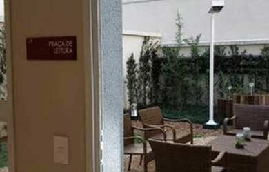 Imagem: O apartamento possui 1 Dormitório, 1 Banheiro, 1 Vaga na garagem