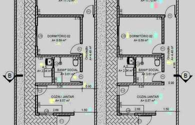 Imagem: A casa possui 2 Dormitórios, 1 Banheiro, 1 Vaga na garagem