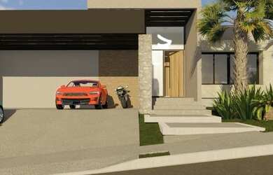 Imagem: A casa em condomínio possui 4 Dormitórios, 5 Banheiros, 4