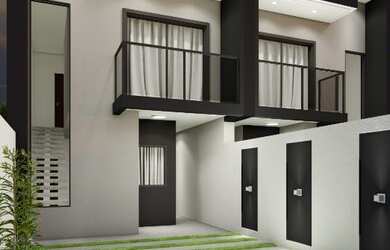 Imagem: A casa possui 2 Dormitórios, 2 Banheiros, 2 Vagas na garagem