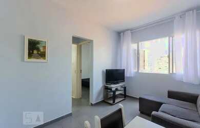 Imagem: O apartamento possui 1 Dormitório, 1 Banheiro, 1 Vaga na garagem