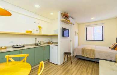 Imagem: A kitnet possui 1 Dormitório, 1 Banheiro, 22m² de Área, Imóvel