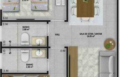 Imagem 3: Apartamento com 2 dormitórios à venda, 63 m² por R$ 348.000,00 - Aviação...