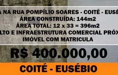 Imagem: A casa possui 2 Dormitórios, 2 Banheiros, 1 Vaga na garagem