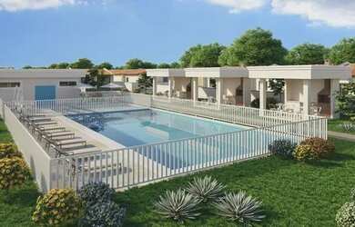 Imagem: A casa em condomínio possui 2 Dormitórios, 1 Banheiro, 2 Vagas