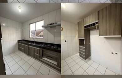 Imagem: O apartamento possui 1 Dormitório, 1 Banheiro, 1 Vaga na garagem