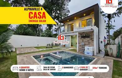 Imagem: A casa em condomínio possui 4 Dormitórios, 5 Banheiros, 4