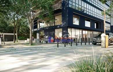 Imagem: O apartamento possui 1 Dormitório, 1 Banheiro, 1 Vaga na garagem