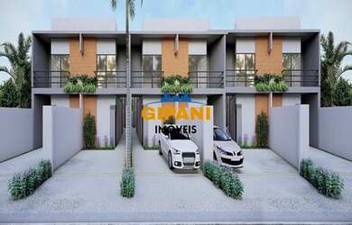 Imagem: A casa possui 3 Dormitórios, 1 Banheiro, 2 Vagas na garagem