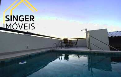 Imagem: O apartamento na cobertura possui 3 Dormitórios, 5 Banheiros