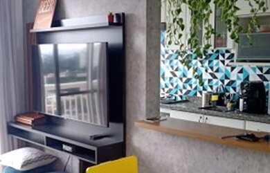 Imagem: O apartamento possui 2 Dormitórios, 1 Banheiro, 1 Vaga na garagem