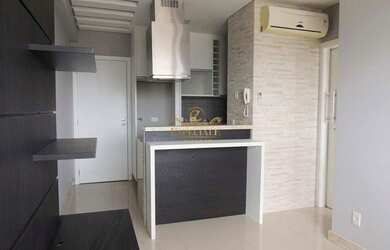 Imagem: O studio possui 1 Dormitório, 2 Banheiros, 59m² de Área e