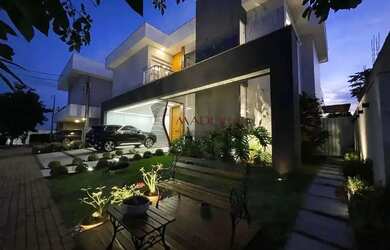 Imagem: A casa em condomínio possui 4 Dormitórios, 5 Banheiros, 2