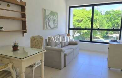 Imagem: O apartamento possui 1 Dormitório, 1 Banheiro, 1 Vaga na garagem