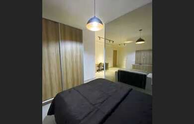 Imagem: A kitnet possui 1 Dormitório, 1 Banheiro, 1 Vaga na garagem