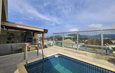 Imagem: O apartamento na cobertura possui 4 Dormitórios, 4 Banheiros