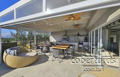 Imagem: O apartamento na cobertura possui 3 Dormitórios, 5 Banheiros