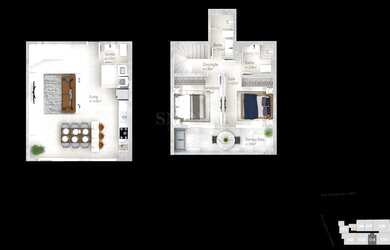 Imagem: O apartamento possui 2 Dormitórios, 3 Banheiros, 2 Vagas na