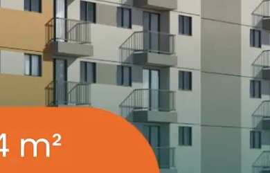 Imagem: O apartamento possui 2 Dormitórios, 1 Banheiro, 1 Vaga na garagem