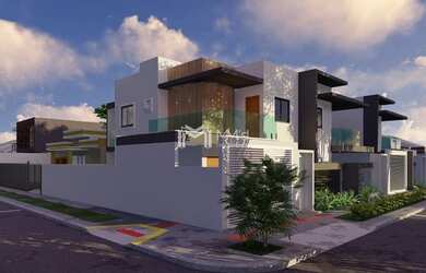 Imagem: A casa possui 3 Dormitórios, 2 Banheiros, 2 Vagas na garagem