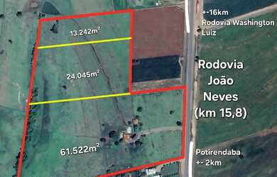 Imagem: A chácara possui 98.000m² de Área e está localizado em
