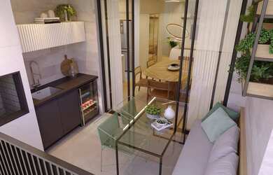 Imagem: O apartamento na cobertura possui 3 Dormitórios, 4 Banheiros