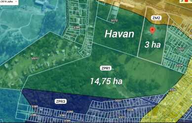 Imagem: O terreno possui 170.500m² de Área e está localizado em